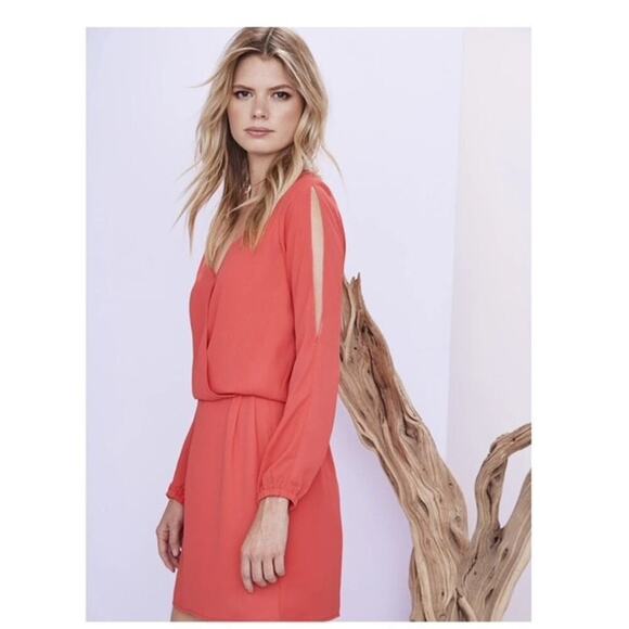 Three Eighty Two Dresses & Skirts - Three Eighty Two “Lara” Surplice Long Sleeve Dress with Sleeve Slit – Medium NWT